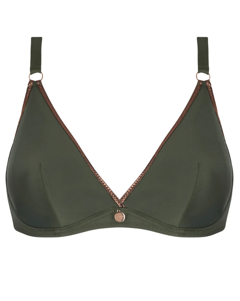 Sujetador triangular de baño con aros Antigel La Smartissime (Kaki Bronze)