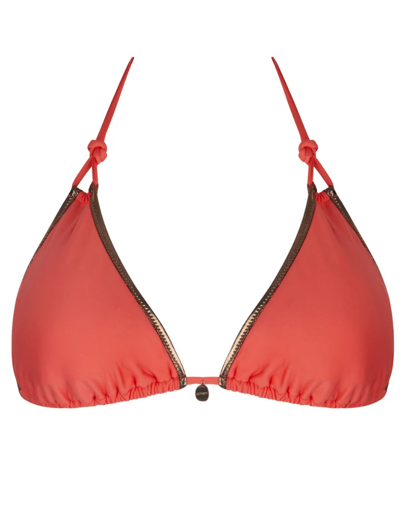 Soutien-gorge triangle de bain Antigel La Smartissime (Corail Bronze)