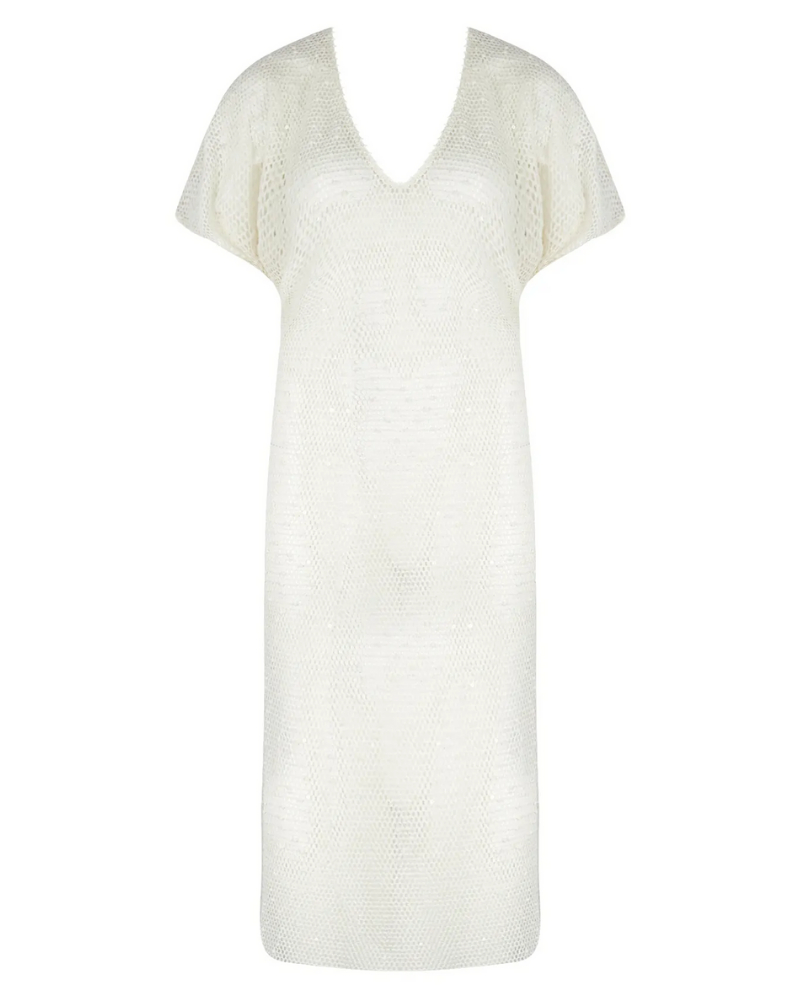 Long caftan Antigel La Sexy Résille (Nacre Résille)