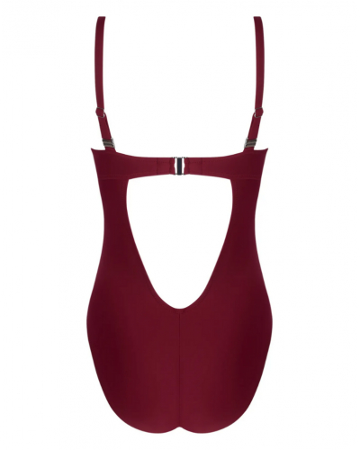 One-piece triangle padded swimsuit Antigel La Chiquissima (Prune)