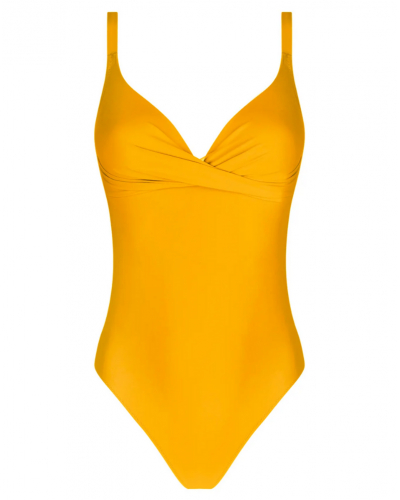 Maillot de bain une pièce coque triangle Antigel La Chiquissima (Jaune Paille)