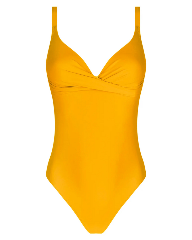 Maillot de bain une pièce coque triangle Antigel La Chiquissima (Jaune Paille)