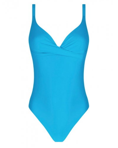 Traje de baño una pieza triángulo preformado Antigel La Chiquissima (Bleu Azur)