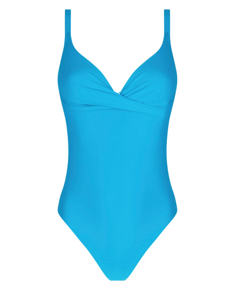 Traje de baño una pieza triángulo preformado Antigel La Chiquissima (Bleu Azur)