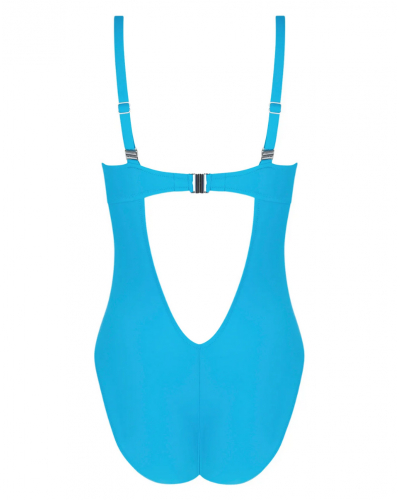 One-piece triangle padded swimsuit Antigel La Chiquissima (Bleu Azur)