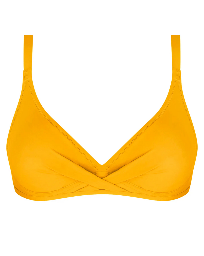 Soutien-gorge de bain armatures triangle Antigel La Chiquissima (Jaune Paille)