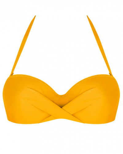 Soutien-gorge de bain bandeau coque Antigel La Chiquissima (Jaune Paille)