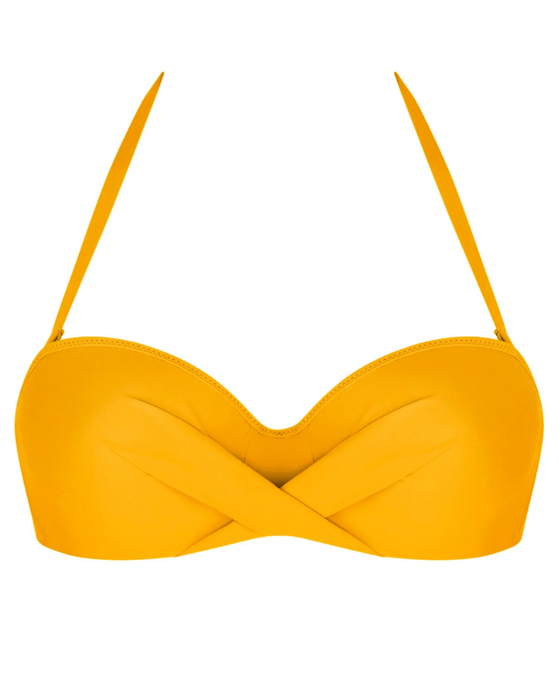 Soutien-gorge de bain bandeau coque Antigel La Chiquissima (Jaune Paille)