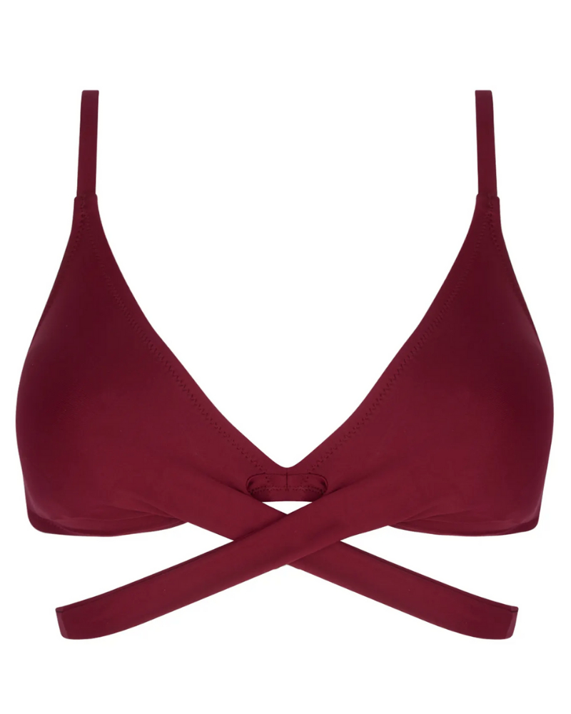 Soutien-gorge de bain triangle Antigel La Chiquissima (Prune)