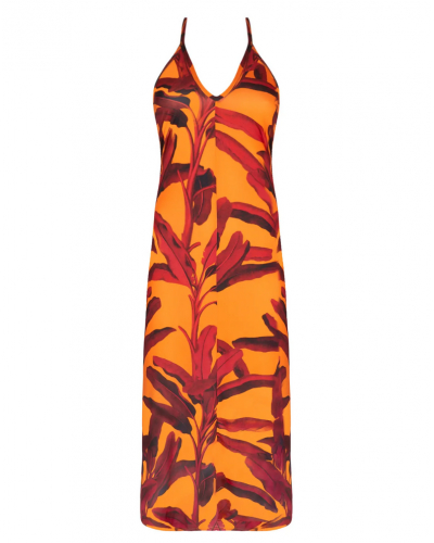 Robe longue de plage Antigel La Mélanésia (Jaune Banane)