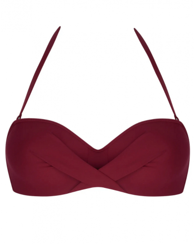 Strapless padded bath bra Antigel La Chiquissima (Prune)