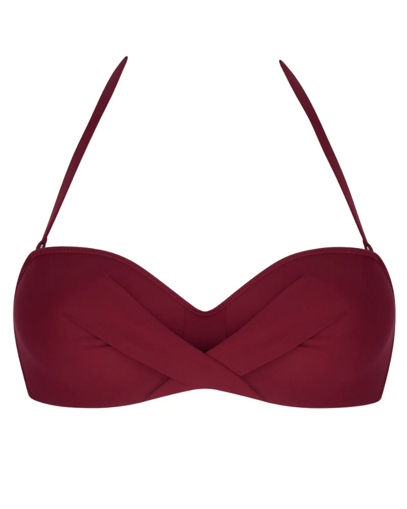 Soutien-gorge de bain bandeau coque Antigel La Chiquissima (Prune)