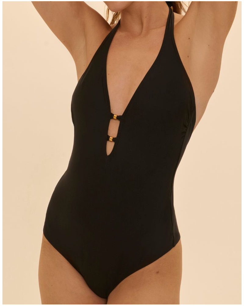 Flexible one-piece swimsuit Simone Pérèle Perle (Black)