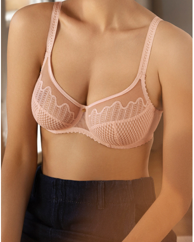Underwired low-necked bra Empreinte Luna (Quartz)