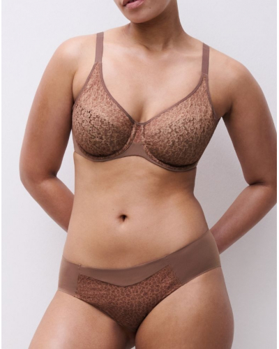 Moulded wrap bra Chantelle Norah (Brun Sauvage)
