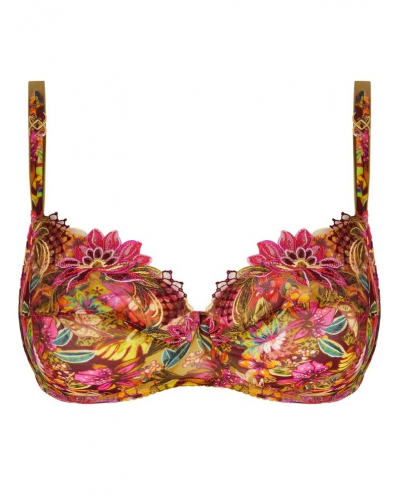 Soutien-gorge corbeille bien-être Lise Charmel Danse des Fleurs (Fushia Vert)