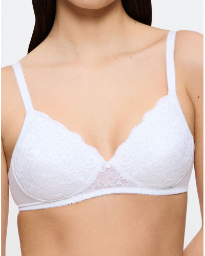 Soutien-gorge coton sans armature ampliforme Triumph Amourette (Blanc)
