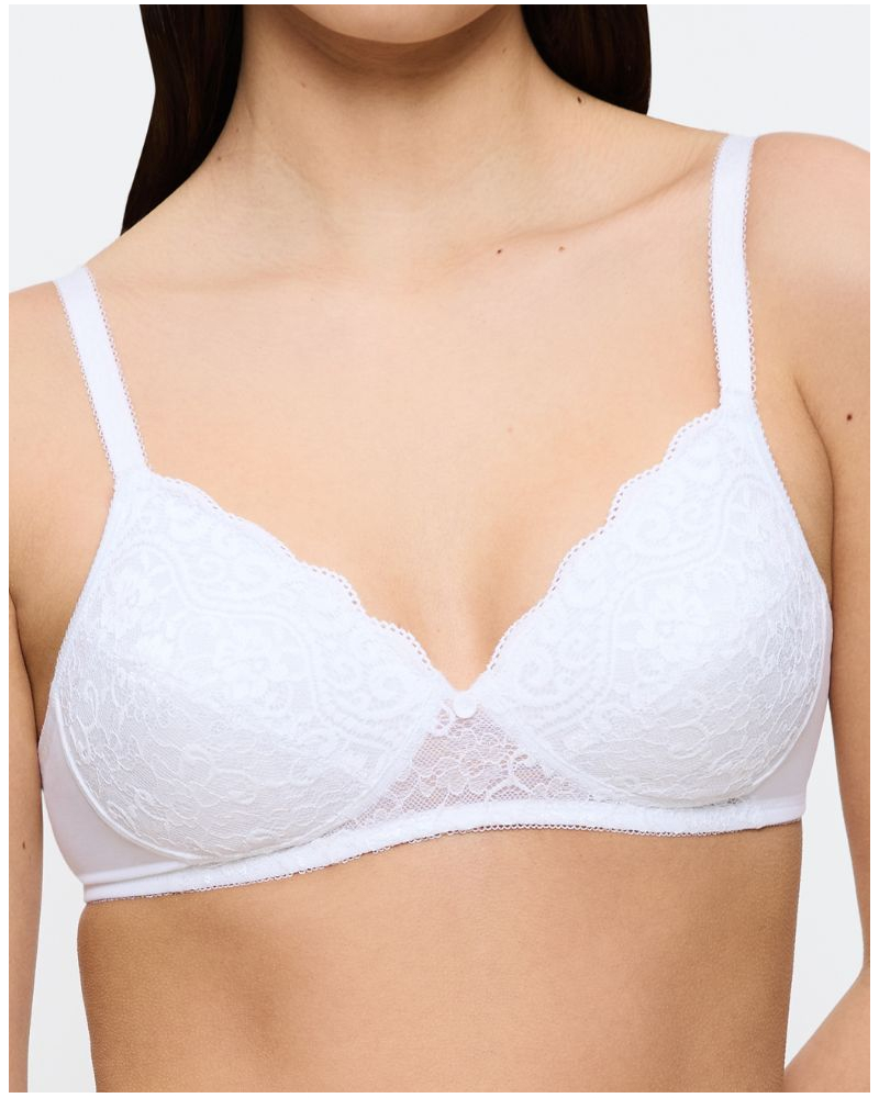 Soutien-gorge coton sans armature ampliforme Triumph Amourette (Blanc)