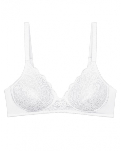 Soutien-gorge coton sans armature ampliforme Triumph Amourette (Blanc)