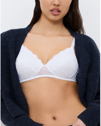 Soutien-gorge coton sans armature ampliforme Triumph Amourette (Blanc)