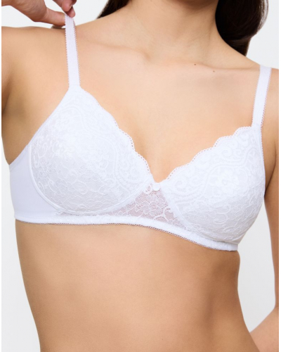 Cotton wireless push-up bra Triumph Amourette (White)
