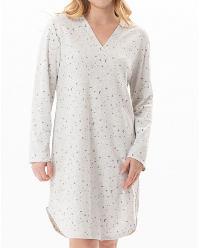 Chemise de nuit Interlock 100% coton Le Chat Luna (Gris Chiné)