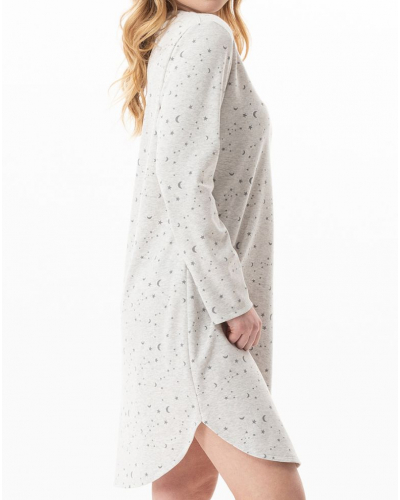 Chemise de nuit Interlock 100% coton Le Chat Luna (Gris Chiné)