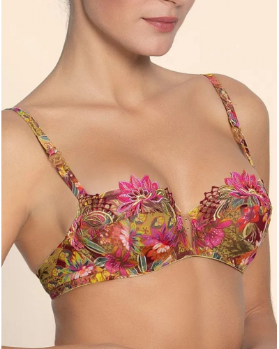 Sujetador corbeille Lise Charmel Danse des Fleurs (Fushia Vert)