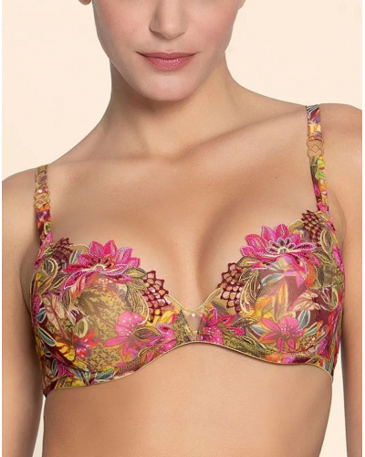 Padded bra Lise Charmel Danse des Fleurs (Fushia Vert)