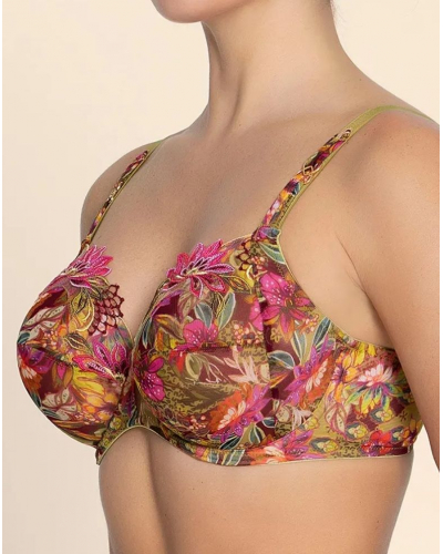 Soutien-gorge armatures bien-être Lise Charmel Danse des Fleurs (Fushia Vert)