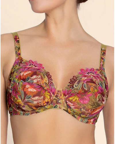 Wellness underwired bra Lise Charmel Danse des Fleurs (Fushia Vert)