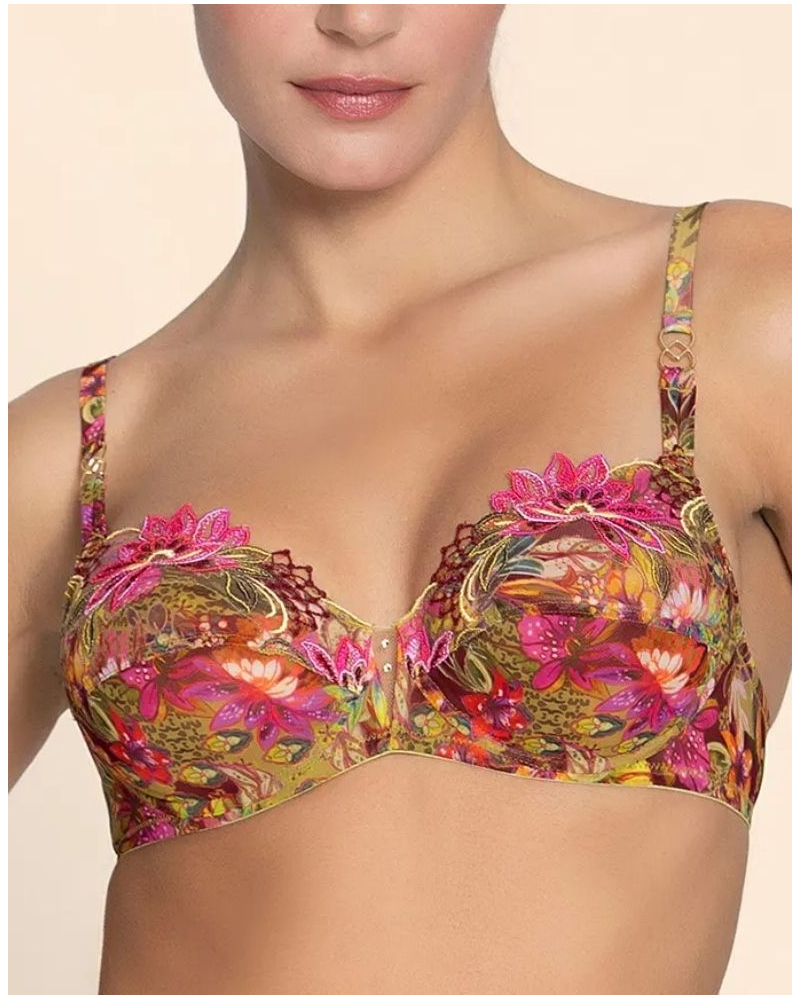 Underwired bra Lise Charmel Danse des Sens (Fushia Vert)
