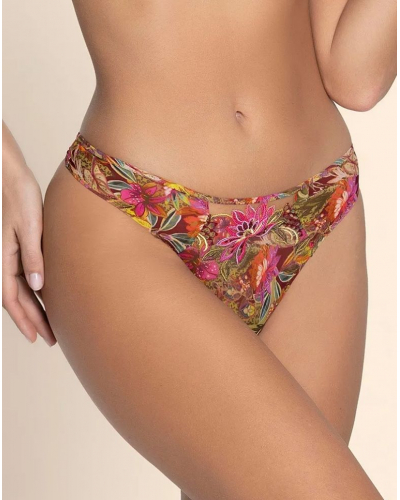Tanga Lise Charmel Danse des Fleurs (Fushia Vert)