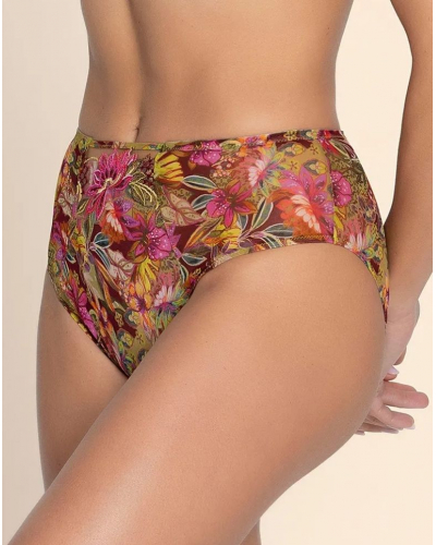 Slip taille haute Lise Charmel Danse des Fleurs (Fushia Vert)