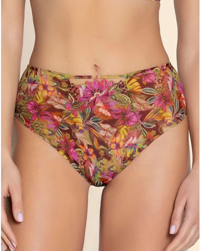 Slip taille haute Lise Charmel Danse des Fleurs (Fushia Vert)