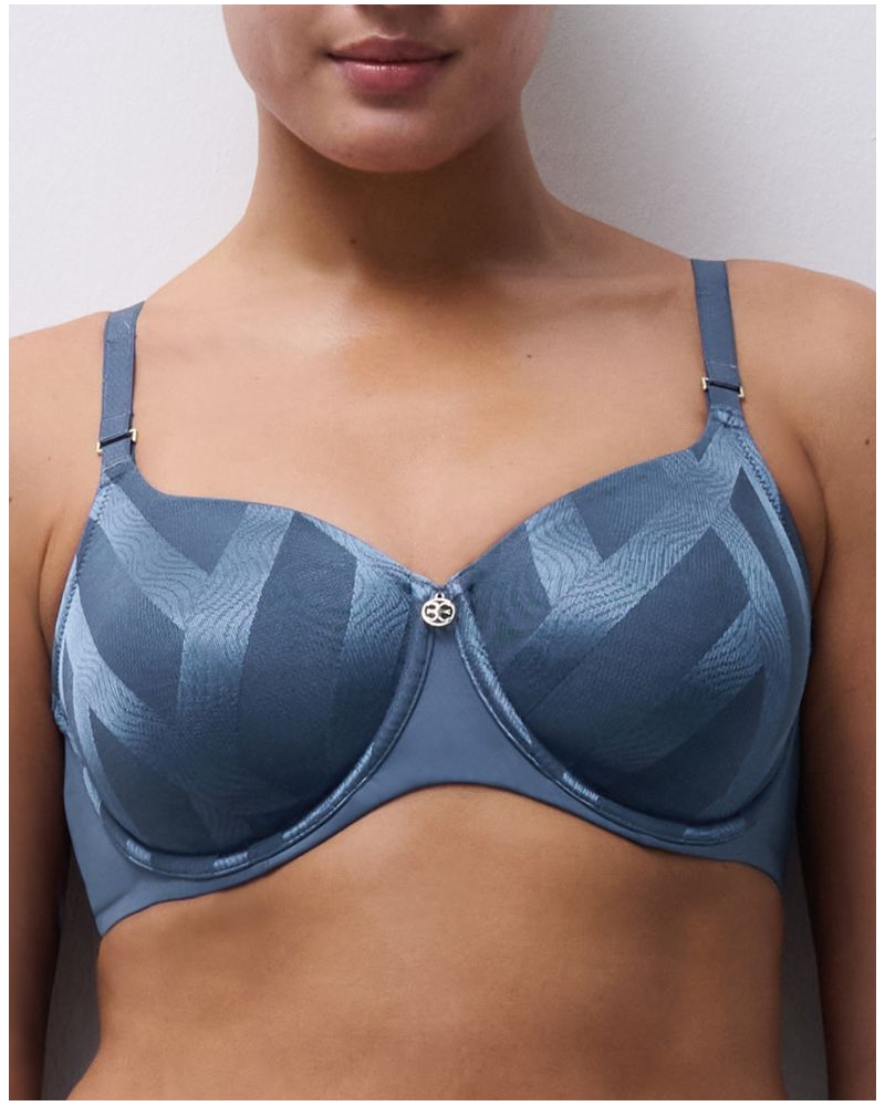 Soutien-gorge armatures enveloppant moulé Chantelle Glaze (Jeans)