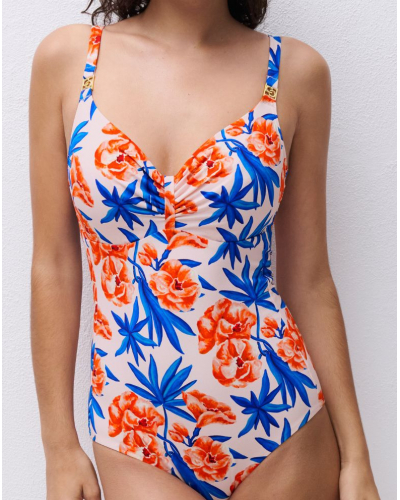 Underwired one-piece swimsuit Chantelle Sauvage (Fleur de Laurier)