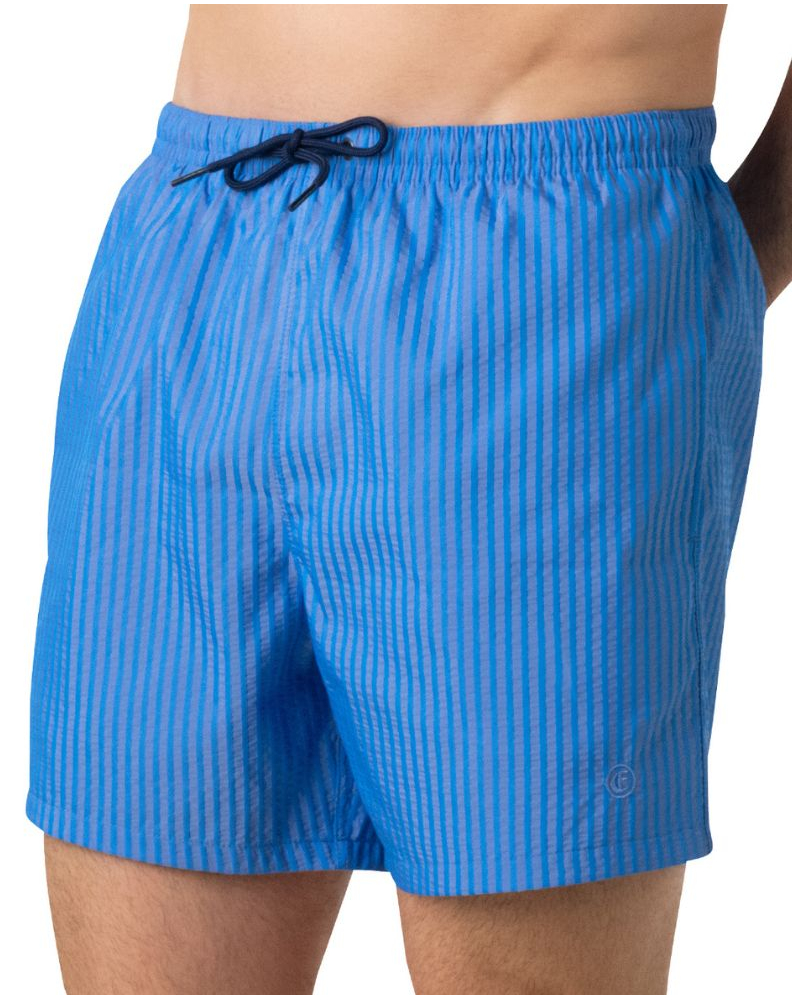 Eminence Trendy Swim Bermuda (Blue with Satin Stripe)