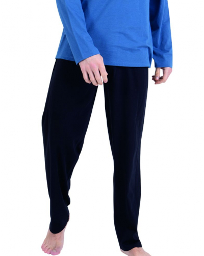 Athena Long Jersey Pajamas 100% Cotton Ecopack Vintage (Lavender Blue / Black)