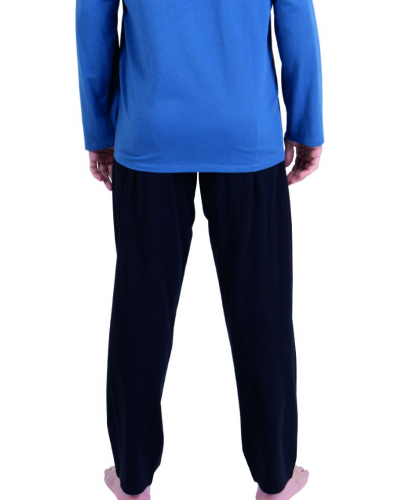 Athena Long Jersey Pajamas 100% Cotton Ecopack Vintage (Lavender Blue / Black)