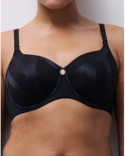 Moulded underwired bra Chantelle Glaze (Black)