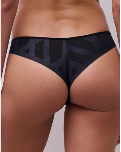 Tanga Chantelle Glaze (Negro)