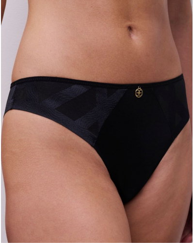 Tanga Chantelle Glaze (Negro)