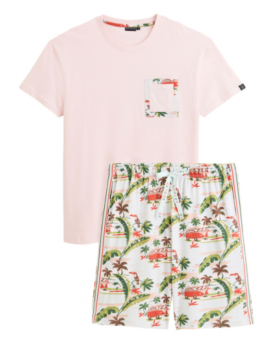 Short Pyjama PAUVANNE 100% organic cotton jersey Arthur (Multicolore)