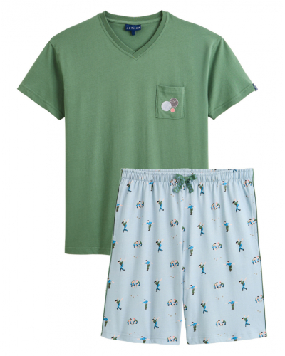 Pijama corto PAUPETAE Jersey de algodón 100% orgánico Arthur (Multicolore)