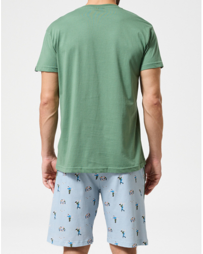 Short pyjama PAUPETAE 100% organic cotton jersey Arthur (Multicolore)