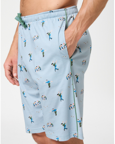 Short pyjama PAUPETAE 100% organic cotton jersey Arthur (Multicolore)