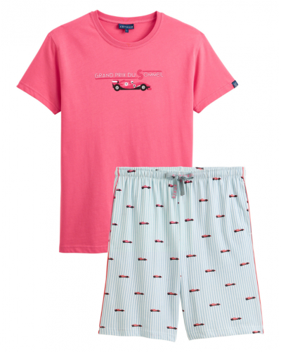 Short Pyjama PAUFORME 100% organic cotton jersey Arthur (Multicolore)