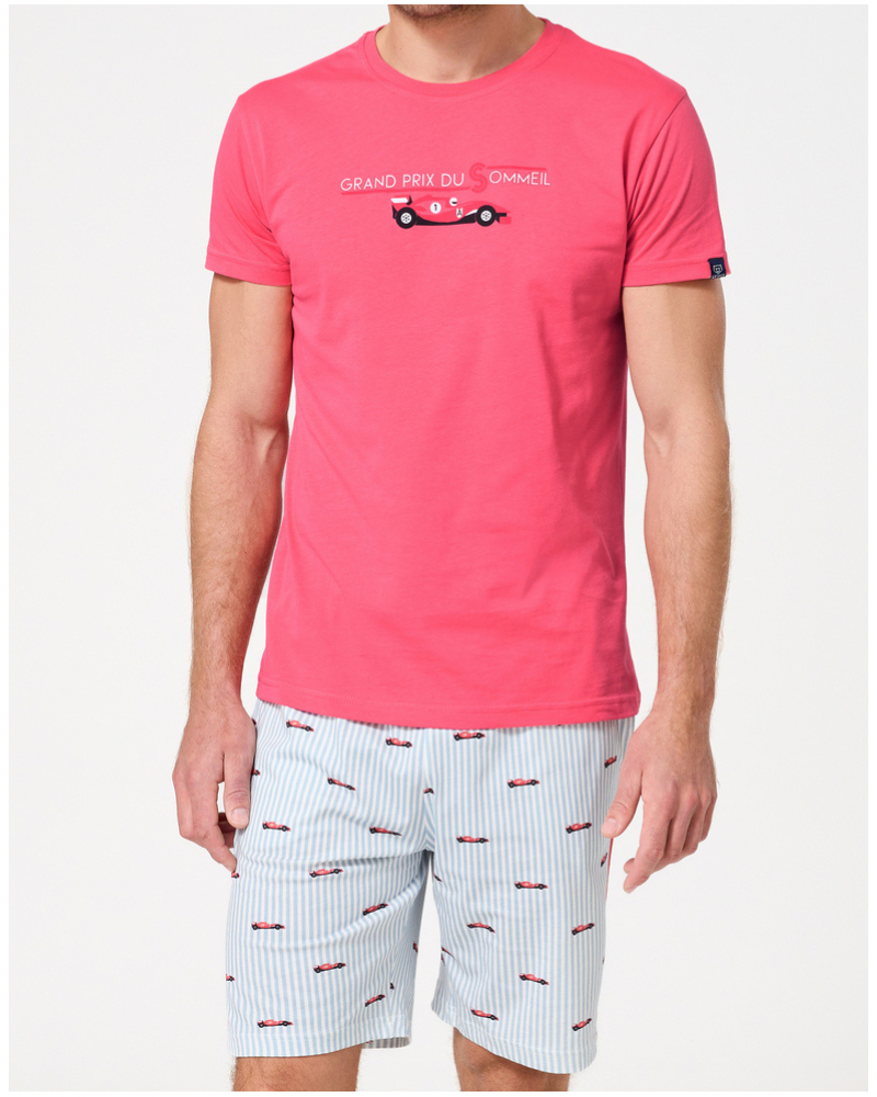 Pyjama court PAUFORME jersey 100% coton bio Arthur (Multicolore)