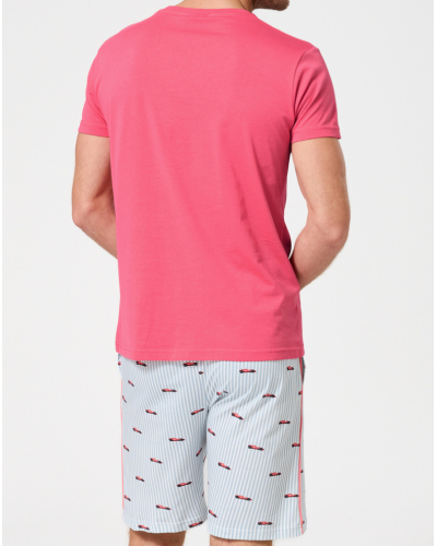 Short Pyjama PAUFORME 100% organic cotton jersey Arthur (Multicolore)